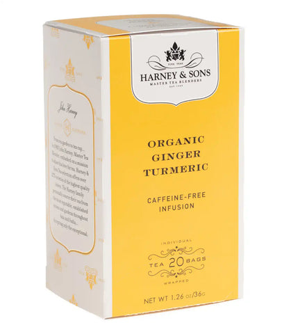 Organic Ginger Turmeric, Box of 20 Premium Teabags